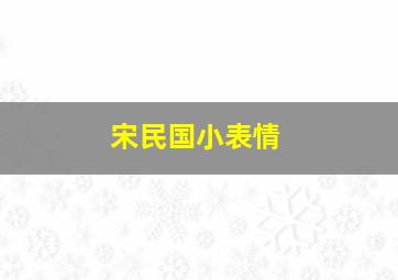 宋民国小表情