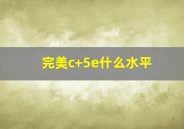 完美c+5e什么水平