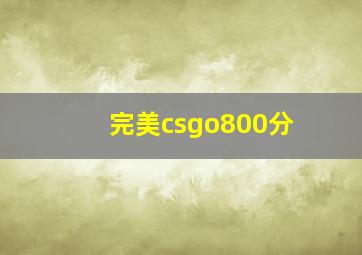 完美csgo800分