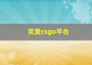 完美csgo平台