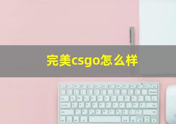 完美csgo怎么样