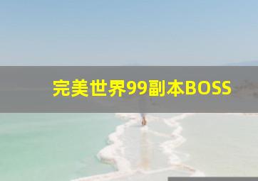 完美世界99副本BOSS