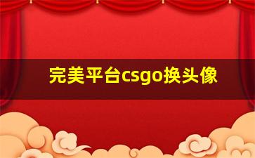 完美平台csgo换头像