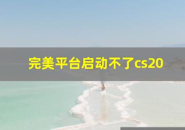 完美平台启动不了cs20