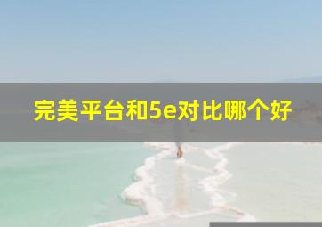 完美平台和5e对比哪个好