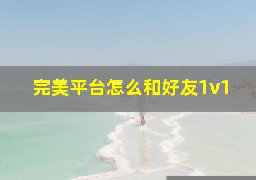 完美平台怎么和好友1v1