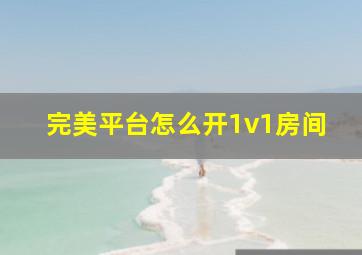 完美平台怎么开1v1房间