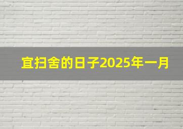 宜扫舍的日子2025年一月