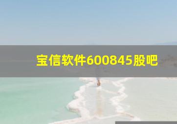 宝信软件600845股吧