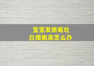 宝宝发烧呕吐白细胞高怎么办