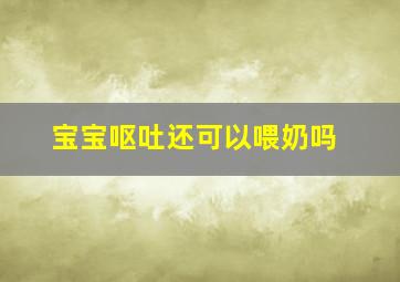 宝宝呕吐还可以喂奶吗