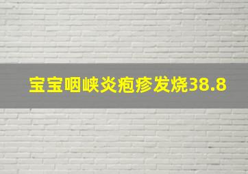 宝宝咽峡炎疱疹发烧38.8