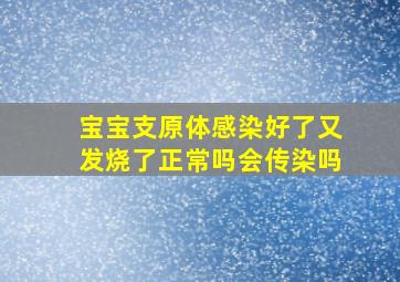 宝宝支原体感染好了又发烧了正常吗会传染吗