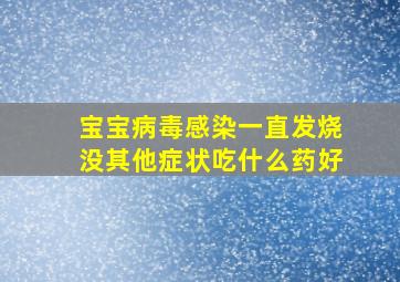 宝宝病毒感染一直发烧没其他症状吃什么药好