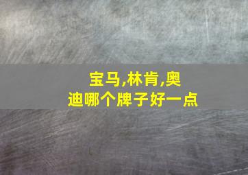 宝马,林肯,奥迪哪个牌子好一点