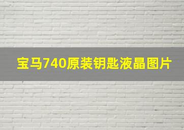 宝马740原装钥匙液晶图片