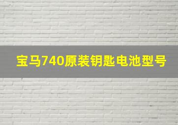 宝马740原装钥匙电池型号