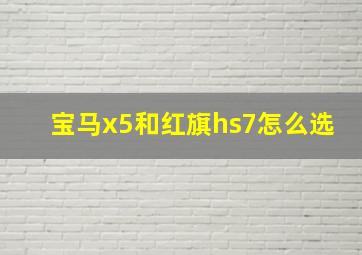 宝马x5和红旗hs7怎么选