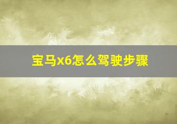 宝马x6怎么驾驶步骤