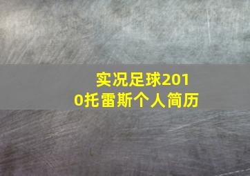 实况足球2010托雷斯个人简历