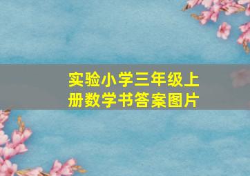 实验小学三年级上册数学书答案图片