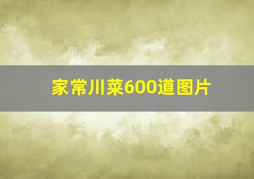 家常川菜600道图片