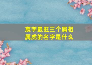 宸字最旺三个属相属虎的名字是什么