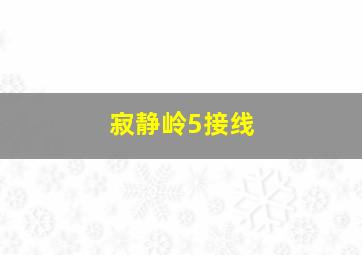 寂静岭5接线