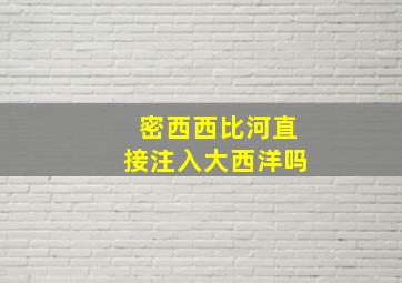 密西西比河直接注入大西洋吗