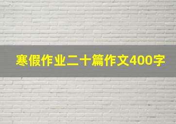 寒假作业二十篇作文400字