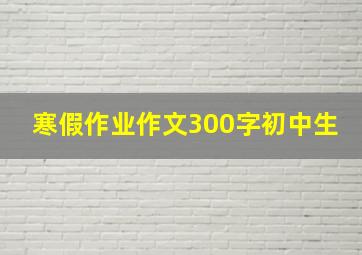 寒假作业作文300字初中生