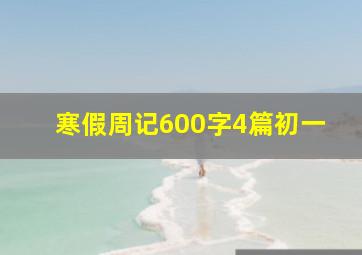 寒假周记600字4篇初一