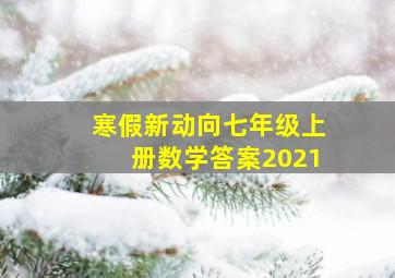 寒假新动向七年级上册数学答案2021