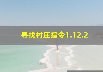 寻找村庄指令1.12.2