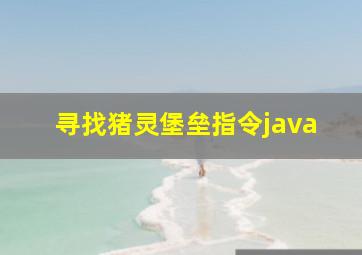 寻找猪灵堡垒指令java