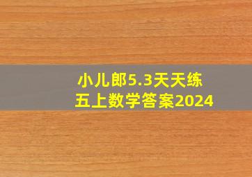 小儿郎5.3天天练五上数学答案2024