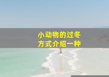 小动物的过冬方式介绍一种