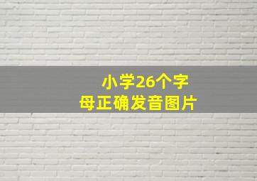 小学26个字母正确发音图片