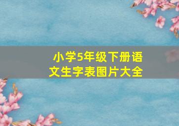 小学5年级下册语文生字表图片大全