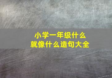 小学一年级什么就像什么造句大全