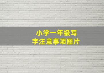 小学一年级写字注意事项图片