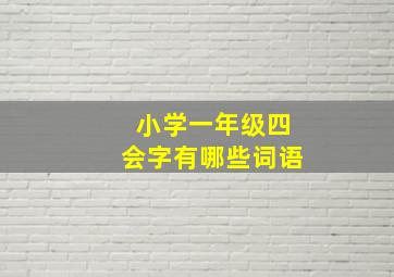 小学一年级四会字有哪些词语