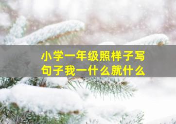 小学一年级照样子写句子我一什么就什么