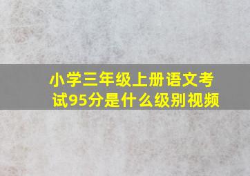 小学三年级上册语文考试95分是什么级别视频