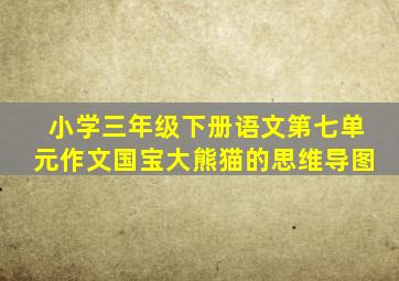 小学三年级下册语文第七单元作文国宝大熊猫的思维导图