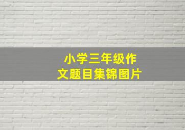 小学三年级作文题目集锦图片