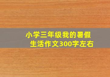 小学三年级我的暑假生活作文300字左右