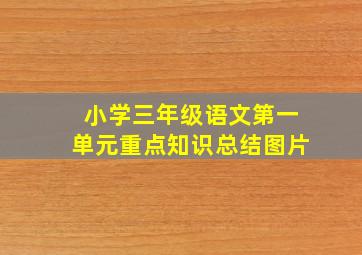 小学三年级语文第一单元重点知识总结图片