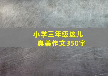 小学三年级这儿真美作文350字