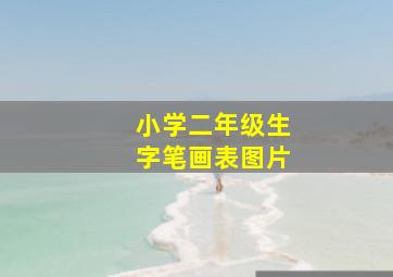 小学二年级生字笔画表图片